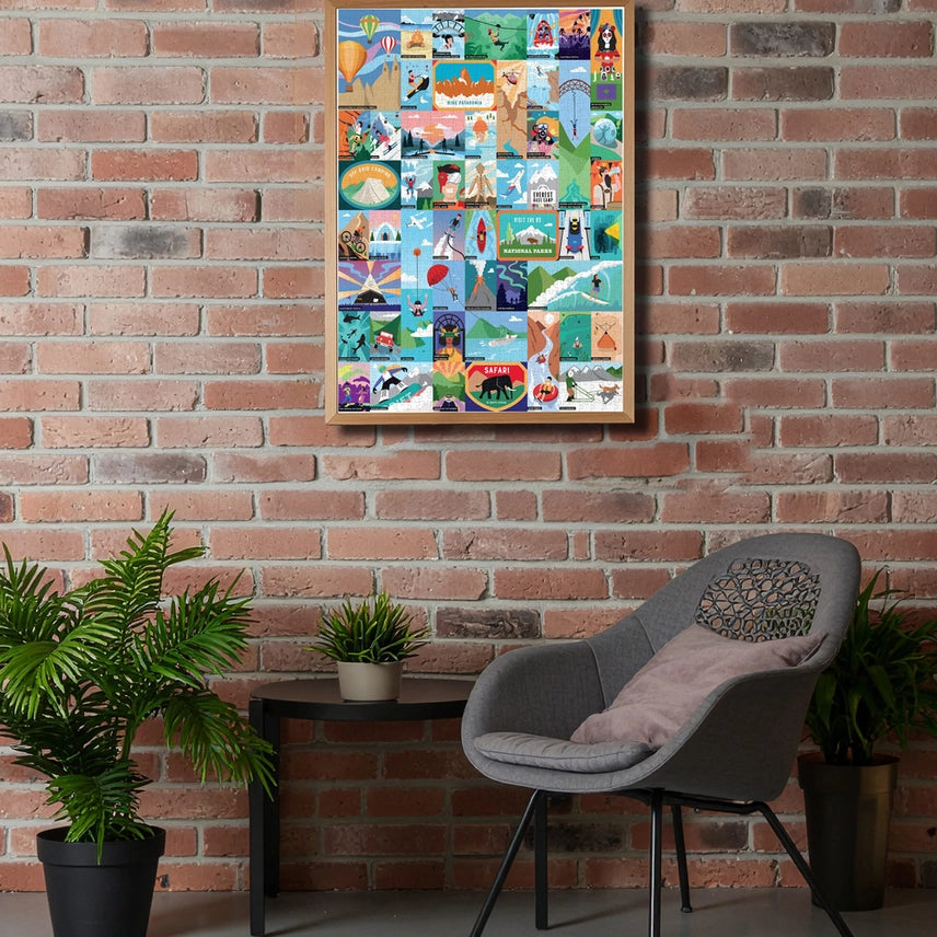 50 Thrilling Experiences For Adventure Seekers 1000-piece Bucket List Jigsaw Puzzle