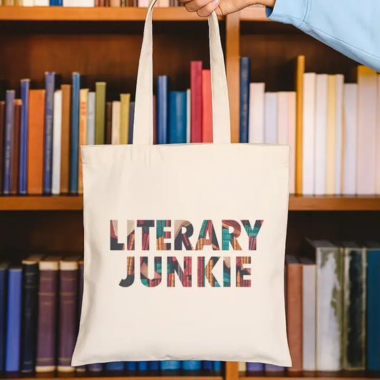 Literary Junkie Canvas Tote Bag
