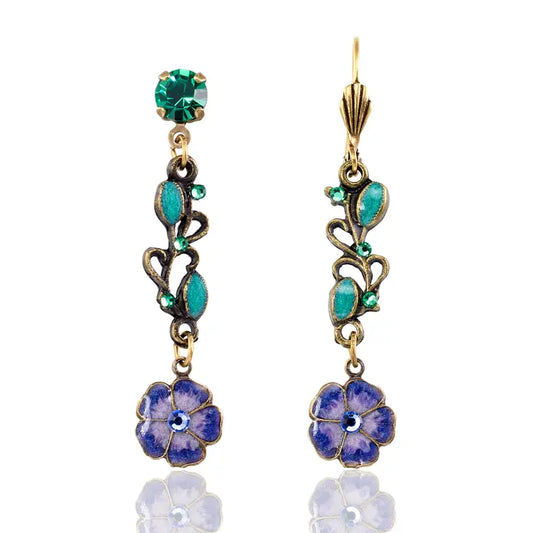 Crystal Vine Charm Earrings