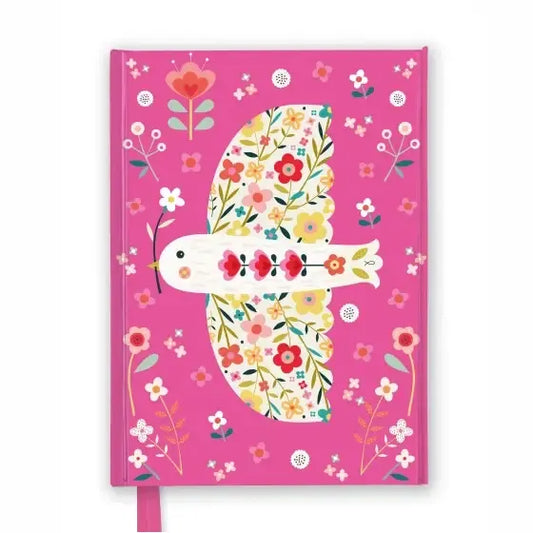 Bee Brown: Pink Floral Dove Journal