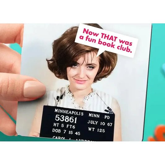"Book Club Mugshot" Funny Magnet