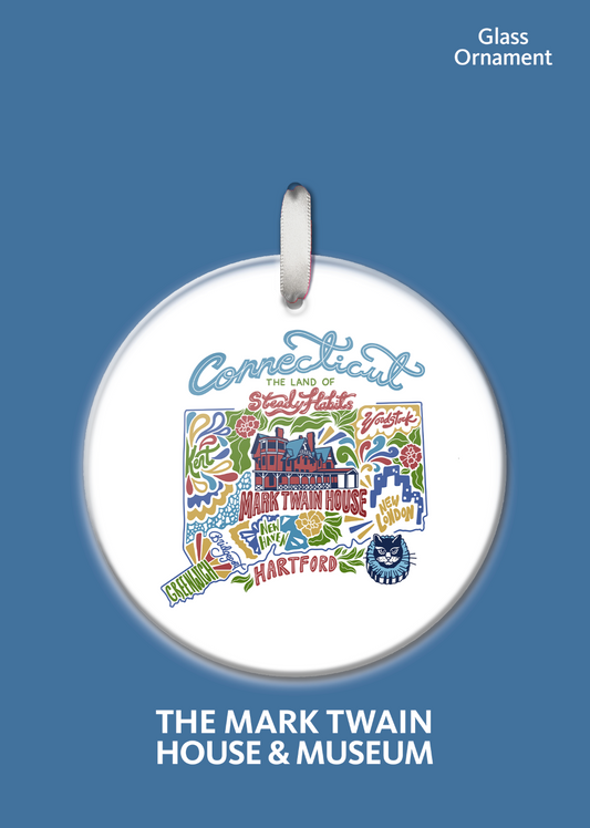 Connecticut Glass Round Ornament