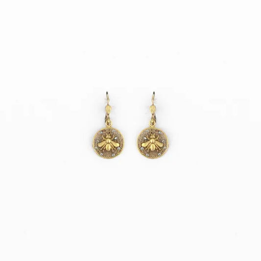 Honeycomb Bee Earring