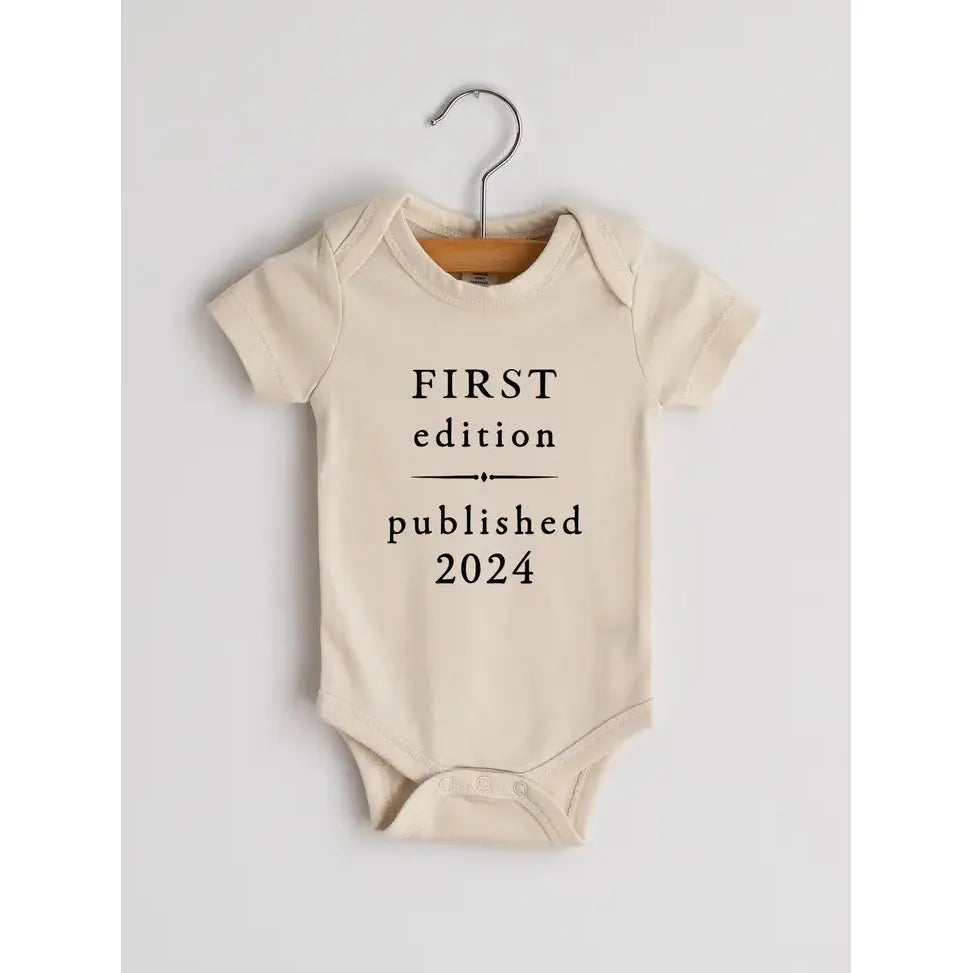 First Edition 2024 Book Style Baby Bodysuit