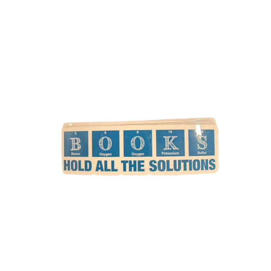 Books Hold All the Solutions Vinyl Sticker