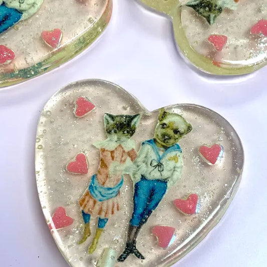 Old Timey Dog and Kitty Sweetheart Lollipops