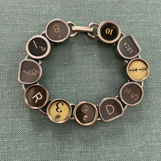 Read Typewriter Key Bracelet