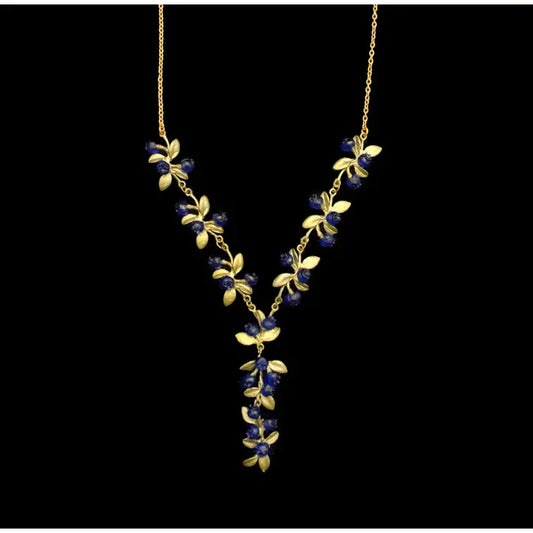 Petite Blueberry Dangle Necklace