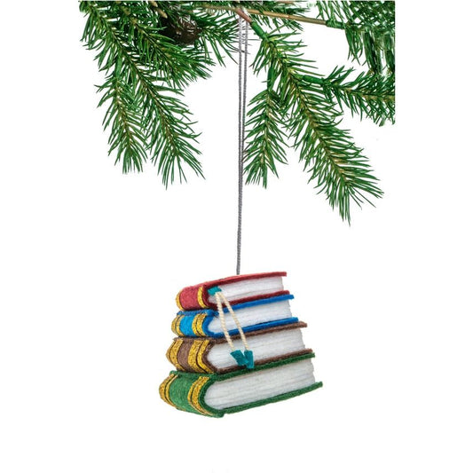 Felt Stack of Books Ornament