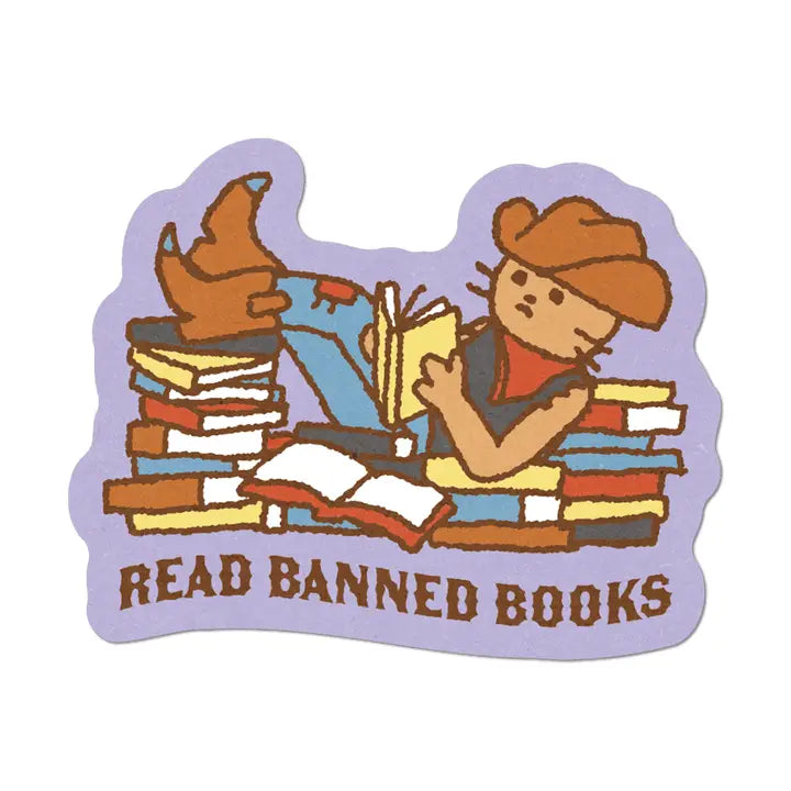 Read Banned Books - Die-Cut Sticker