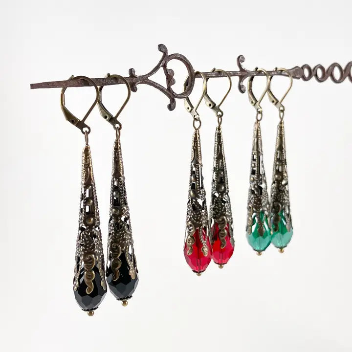 Victorian Dark Academia  Dangle Earrings