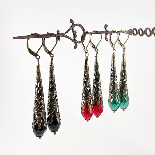 Victorian Dark Academia  Dangle Earrings