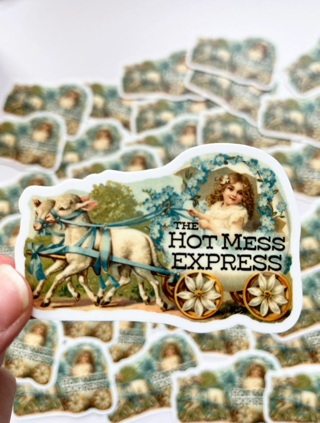 Hot Mess Express Funny Sticker