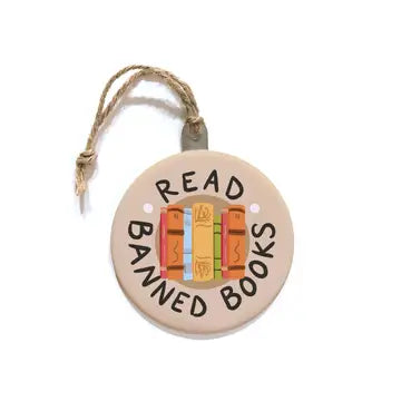 Banned Books Christmas Ornament