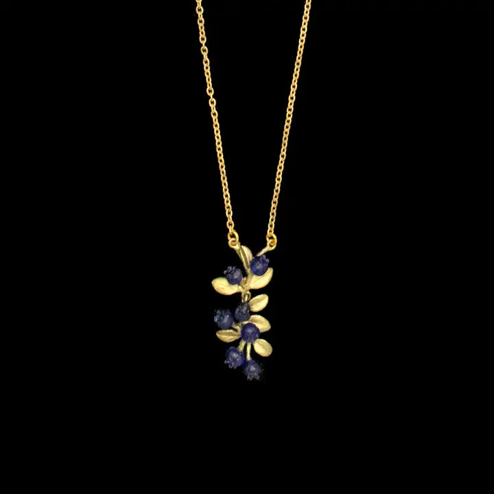 Petite Blueberry Pendant - 16" Adj.