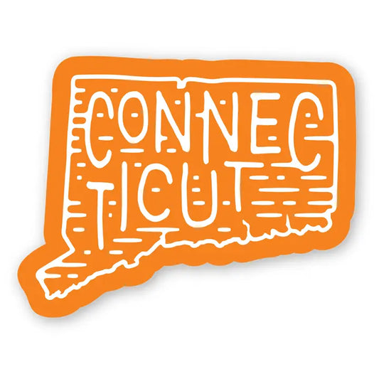 Connecticut Drawn State Vinyl Sticker