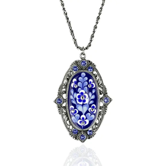 Delphine Crystal Garden Necklace