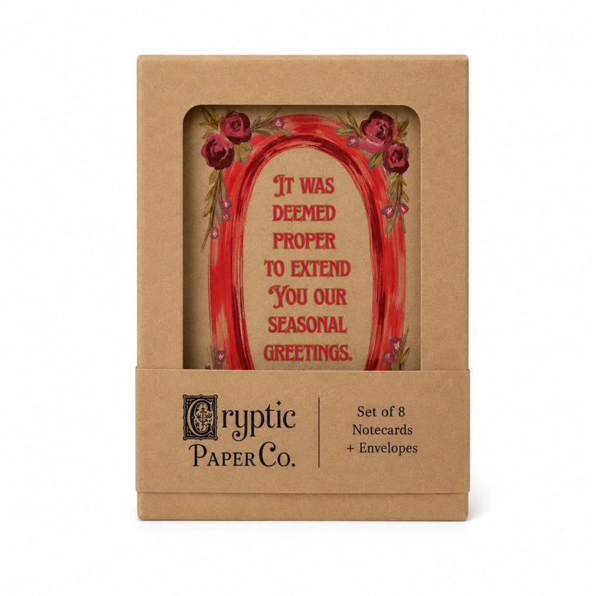 Funny Victorian Christmas Card Boxed Notecard Set