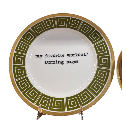 My Favorite Work Out Decorative Plate