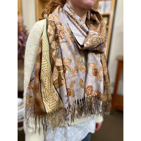 Candace Wheeler "Bees With Honeycomb" Blanket Scarf