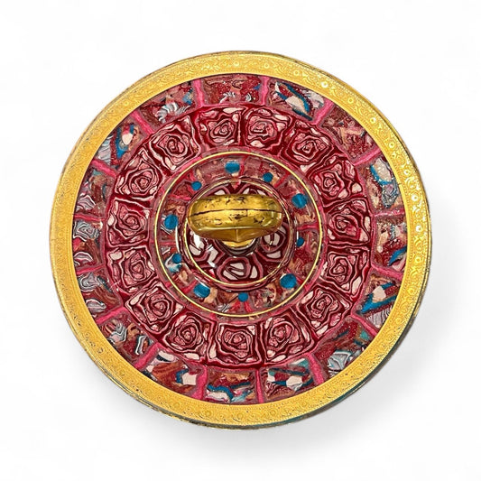 Glass Canape Tray decorate with Polymer Clay