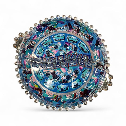 Glass Candy Dish with One-of-a-Kind Polymer Clay Decor
