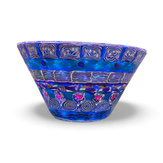 Large Glass Fruit Bowl – One-of-a-Kind Design by Barbara Levy