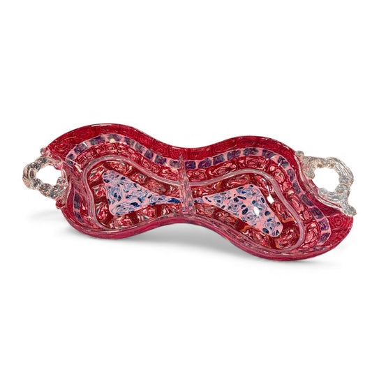 Peanut-Shaped Glass Candy Dish – A Whimsical Touch of Artistry