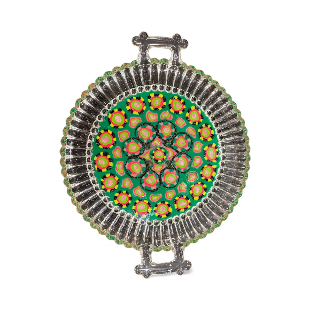 Small Glass Tray decorated by Barbara Levy