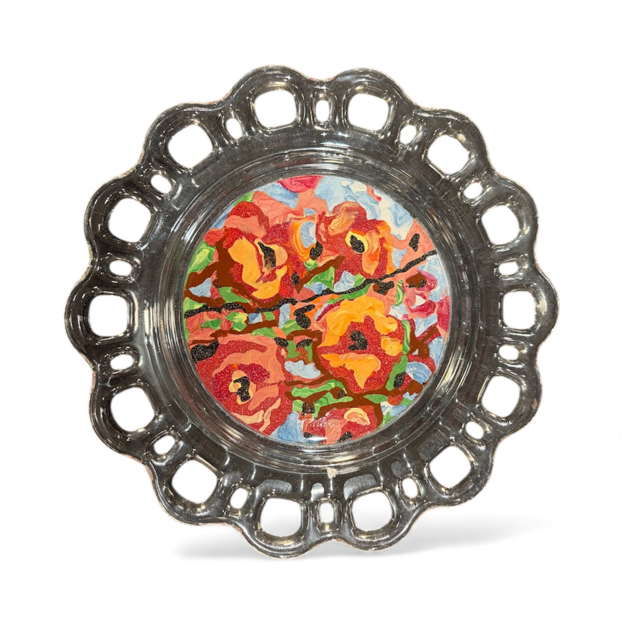 Small Glass Scalloped Dish by Barbara Levy