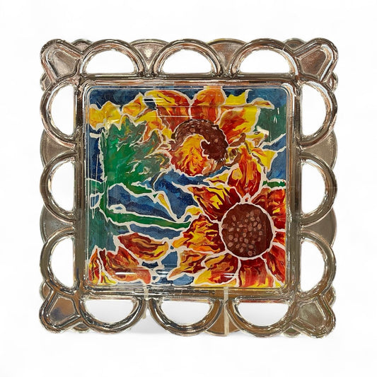Handmade Sunflower Serving Plate