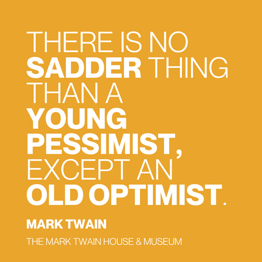 Twain Quote Magnet "Pessimist and Optimist"