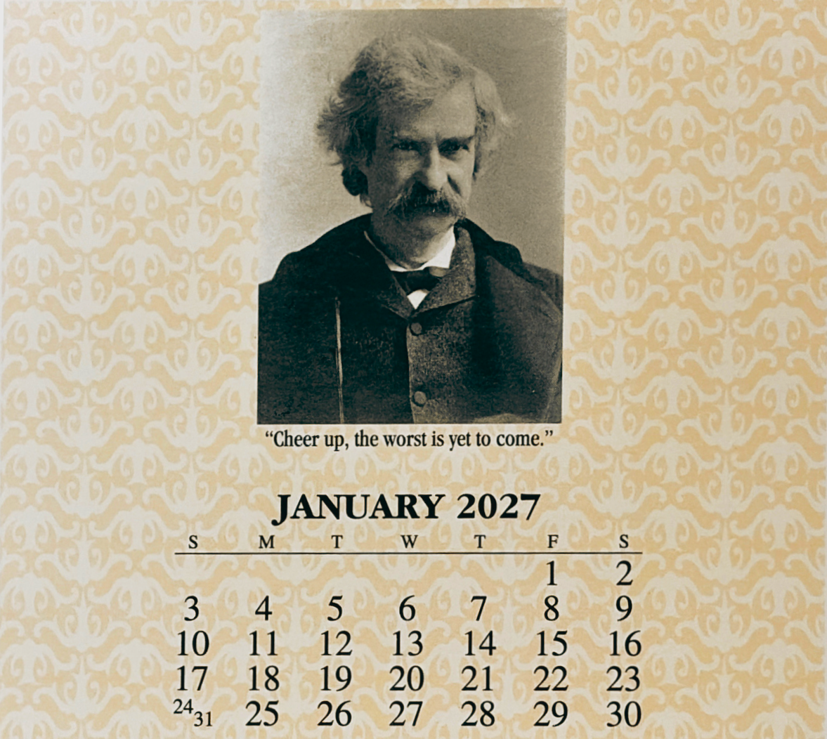 A Year With Mark Twain Calendar