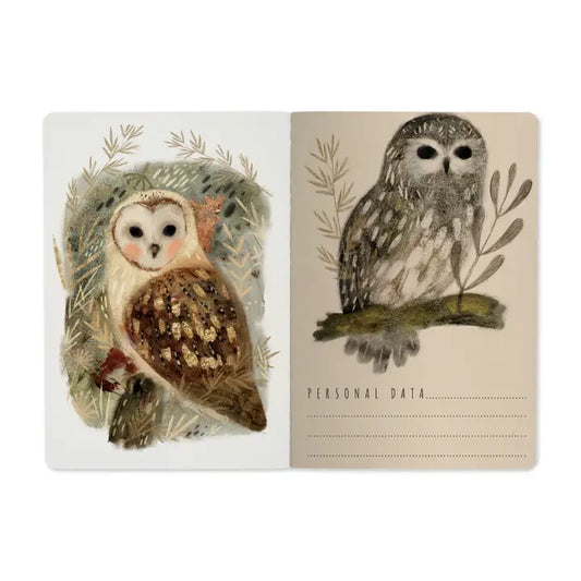 Vegan Leather Owls Notebook