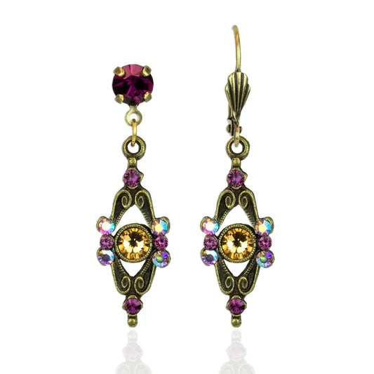 Opulent Sunset Amethyst Earrings