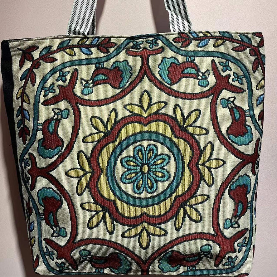 Heritage Bloom Canvas Tote