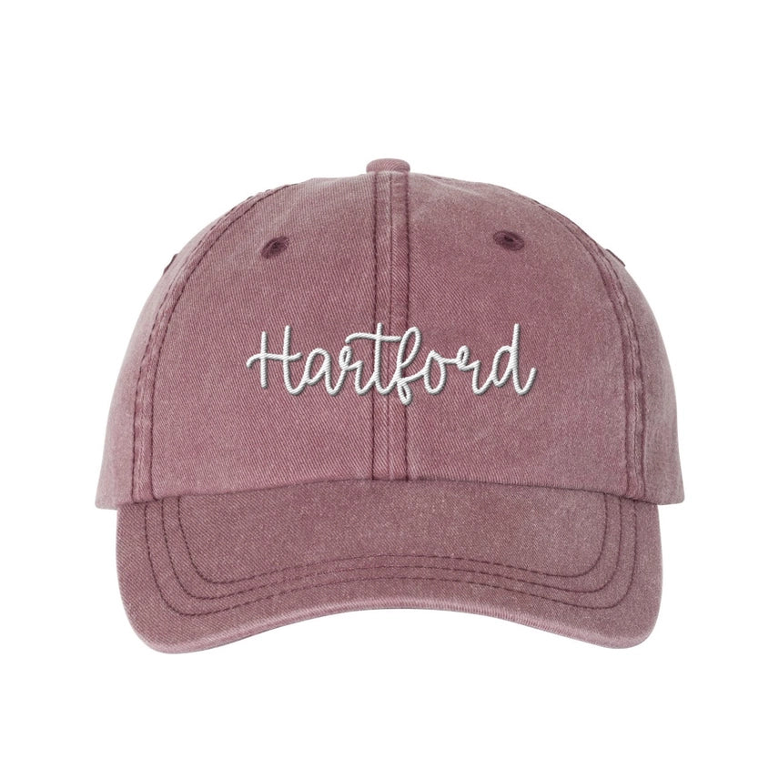 Script Hartford Embroidered Pigment Dyed Hat