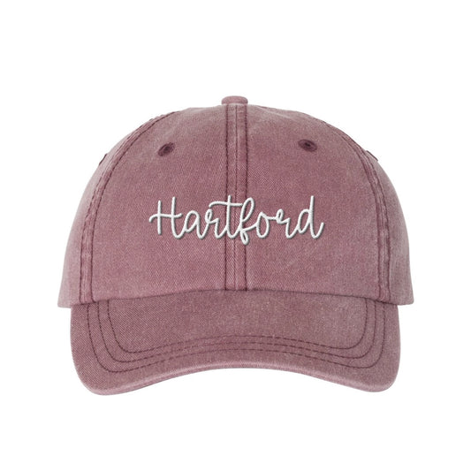Script Hartford Embroidered Pigment Dyed Hat