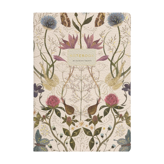 Vegan Leather Symmetrical Flora Notebook