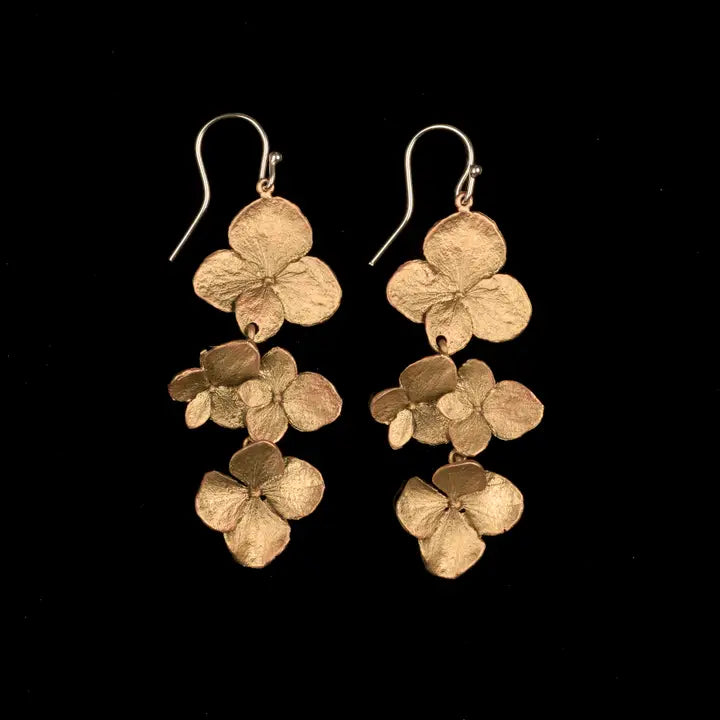 Hydrangea Dangle Wire Earrings