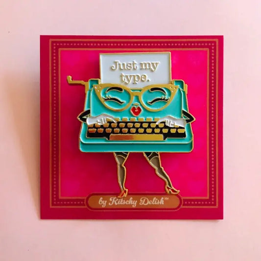 "Just My Type" Sliding Enamel Pin