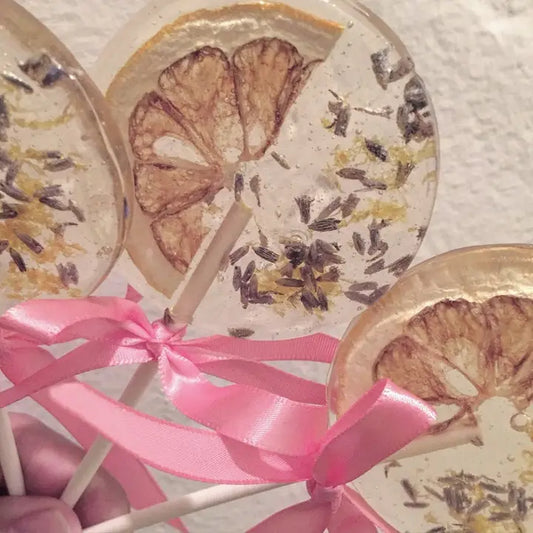 Lemon Lavender Lollipops