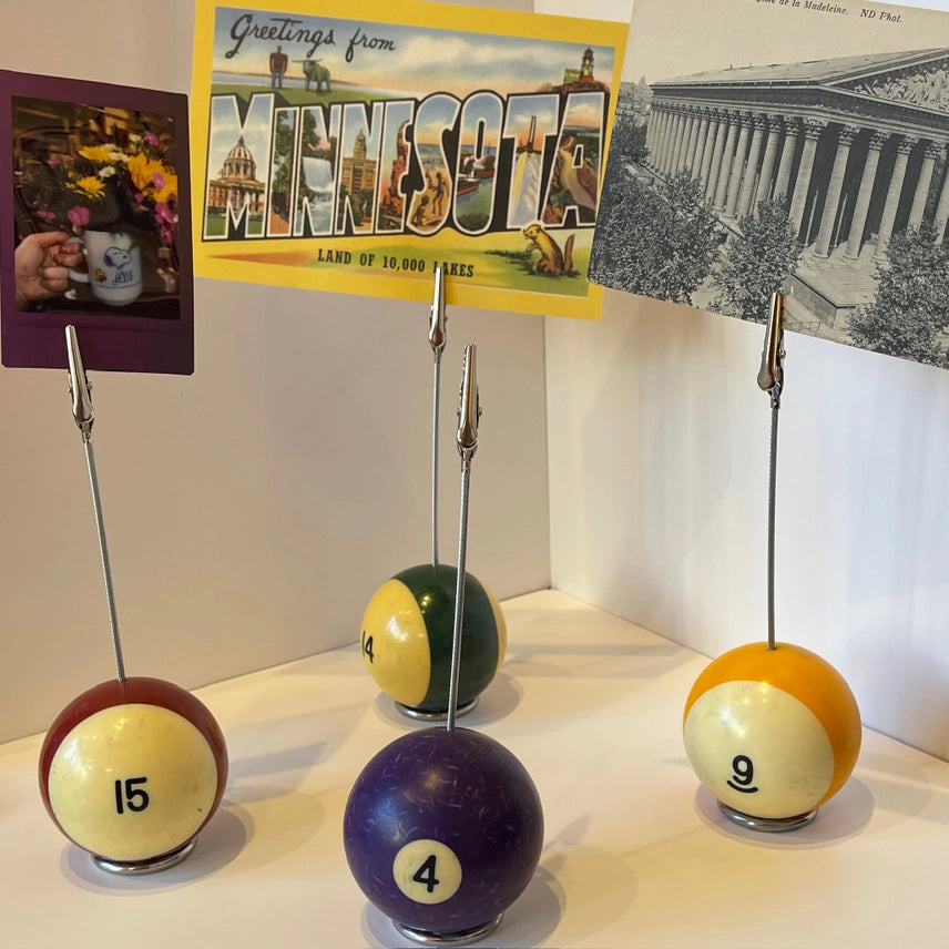 Vintage Billiard Ball Photo Holder