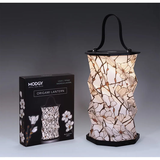 Modgy Louis C. Tiffany Magnolia Window Origami Lantern