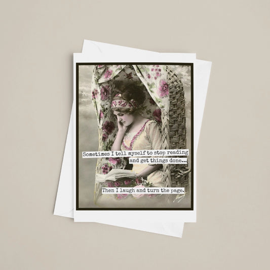 Then I Laugh and Turn the Page Greeting Card