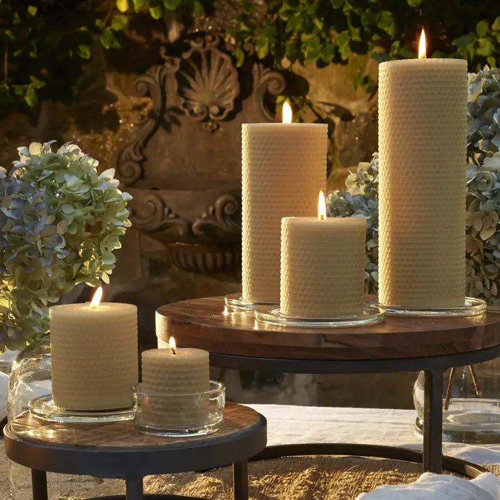 Hand Rolled Beeswax Pillar Candle