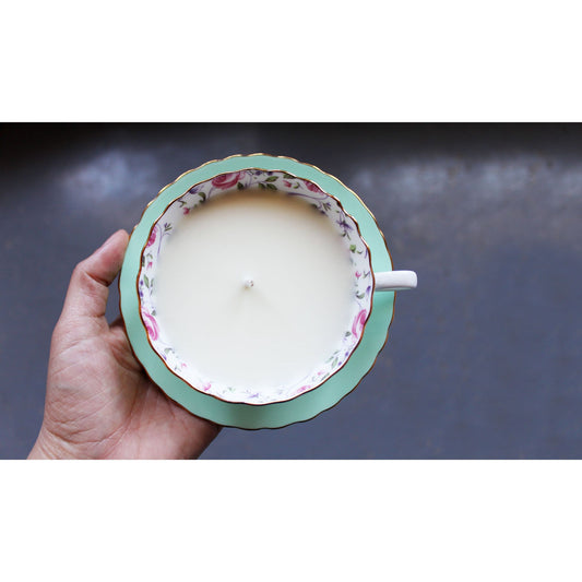 Honeysuckle Teacup Candle
