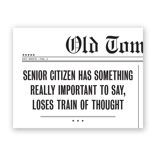 Senior Citizen Birthday Greeting Card