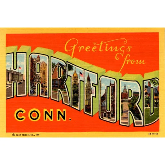 Greetings from Hartford Magnet-Red