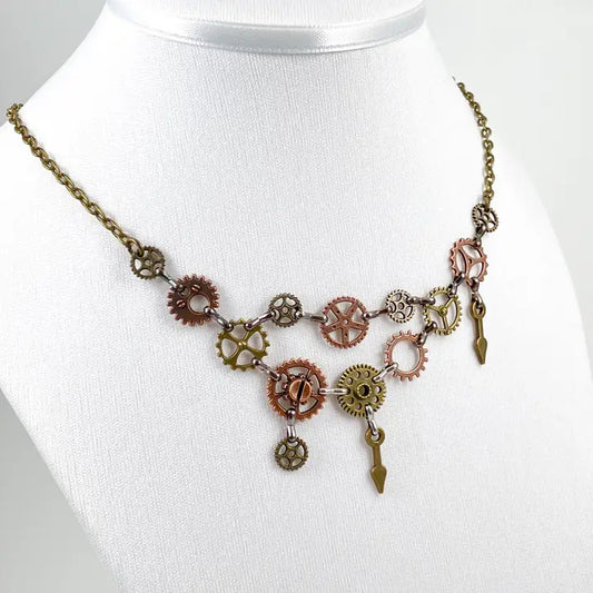 Petite Gears Bib Necklace